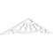 Ekena Millwork Pitch Wagon Wheel Architectural Grade PVC Gable Pediment, 48"W x 10"H x 1"P (5/12) GPP048X010X100WAG - alternate 1